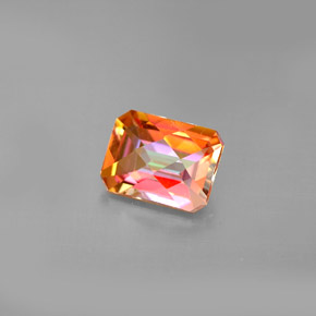 1.92캐럿 천연 멀티컬러 아조틱 토파즈, 에메랄드 컷, 8.2×6.2 mm, VS
