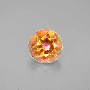 2.20캐럿 천연 멀티컬러 아조틱 토파즈, 라운드 컷, 7.65 mm, VS