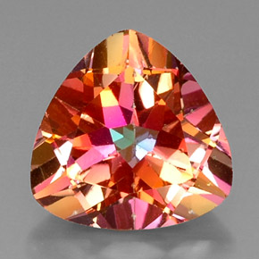 11.79캐럿 천연 멀티컬러 아조틱 토파즈, 트릴리언, 14.2×14.1 mm, VVS-VS