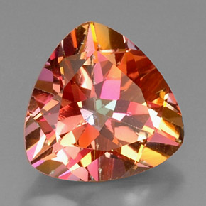 11.79캐럿 천연 멀티컬러 아조틱 토파즈, 트릴리언, 14.2×14.1 mm, VVS-VS