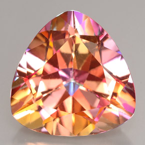11.98캐럿 천연 멀티컬러 아조틱 토파즈, 트릴리언, 14.1×14 mm, VVS