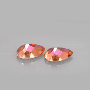 캐럿 천연 탑 레인보우 아조틱 토파즈 보석, 배 모양, 9×6 mm, VVS-VS