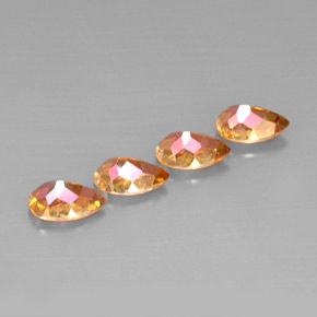 캐럿 천연 탑 레인보우 아조틱 토파즈 보석, 배 모양, 9.1×6.1 mm, VVS-VS