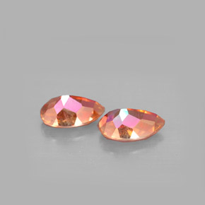 캐럿 천연 탑 레인보우 아조틱 토파즈 보석, 배 모양, 9×5.9 mm, VVS-VS