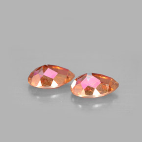 캐럿 천연 탑 레인보우 아조틱 토파즈 보석, 배 모양, 9.1×6.1 mm, VVS-VS