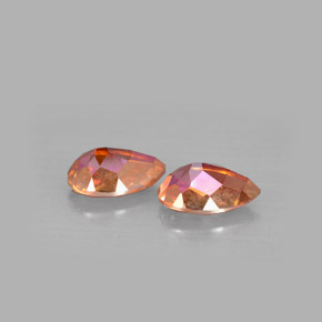 캐럿 천연 탑 레인보우 아조틱 토파즈 보석, 배 모양, 9×5.9 mm, VVS-VS