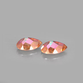 캐럿 천연 탑 레인보우 아조틱 토파즈 보석, 배 모양, 9×5.9 mm, VVS-VS