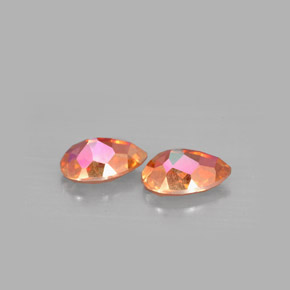 캐럿 천연 탑 레인보우 아조틱 토파즈 보석, 배 모양, 9.1×6.1 mm, VVS-VS