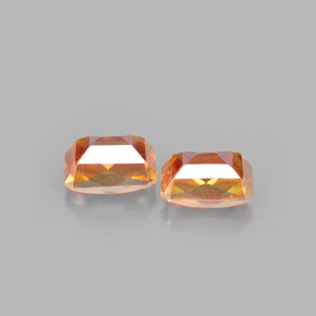 캐럿 천연 탑 레인보우 아조틱 토파즈 보석, 에메랄드 컷, 9.1×7.1 mm, VVS-VS