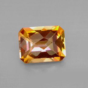 2.66캐럿 천연 탑 레인보우 아조틱 토파즈, 에메랄드 컷, 9.1×7 mm, VVS-VS