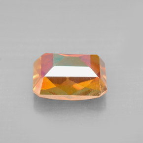 2.80캐럿 천연 탑 레인보우 아조틱 토파즈, 에메랄드 컷, 9×7 mm, VVS-VS