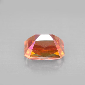 2.88캐럿 천연 탑 레인보우 아조틱 토파즈, 에메랄드 컷, 8.9×6.9 mm, VVS-VS