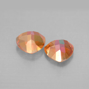 캐럿 천연 탑 레인보우 아조틱 토파즈 보석, 트릴리언, 7×7 mm, VVS-VS