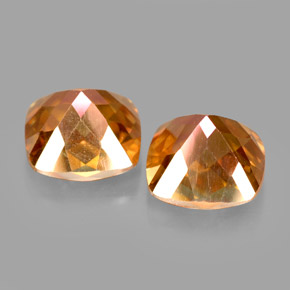 캐럿 천연 탑 레인보우 아조틱 토파즈 보석, 쿠션 컷, 8×8 mm, VVS