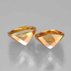 캐럿 천연 탑 레인보우 아조틱 토파즈 보석, 쿠션 컷, 8×7.9 mm, VVS-VS
