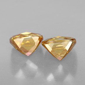 캐럿 천연 탑 레인보우 아조틱 토파즈 보석, 쿠션 컷, 8.1×8.1 mm, VVS-VS