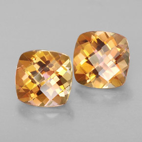 캐럿 천연 탑 레인보우 아조틱 토파즈 보석, 쿠션 컷, 8.1×8.1 mm, VVS-VS