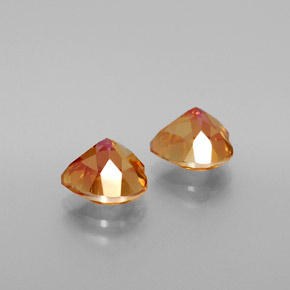 캐럿 천연 여러 가지 빛깔의 무지개 질산 토파즈 보석, 하트 모양, VVS-VS