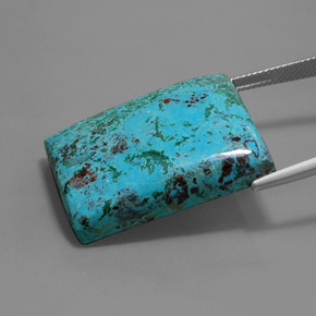 46.93캐럿 천연 멀티컬러 블루 아주라이트, 바게트, 불투명체