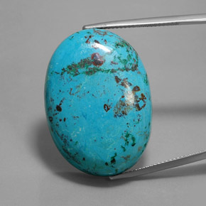 41.17캐럿 천연 멀티컬러 블루 아주라이트, 타원형 컷, 불투명체