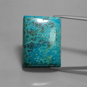 40.92캐럿 천연 멀티컬러 블루 아주라이트, 바게트, 불투명체