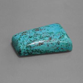 37.80캐럿 천연 멀티컬러 블루 아주라이트, 바게트, 30.7×20.5 mm, 불투명체