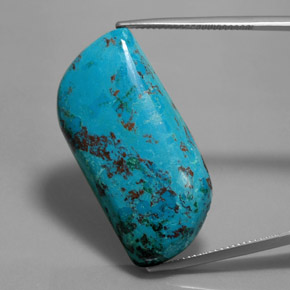 32.39캐럿 천연 멀티컬러 블루 아주라이트, 멋진 모양, 불투명체