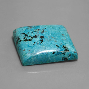 55.20캐럿 천연 멀티컬러 블루 아주라이트, 바게트, 28.9×26.3 mm, 불투명체