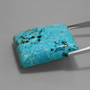 55.20캐럿 천연 멀티컬러 블루 아주라이트, 바게트, 28.9×26.3 mm, 불투명체