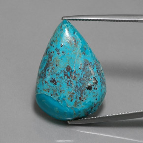 17.80캐럿 천연 멀티컬러 블루 아주라이트, 배 모양, 불투명체