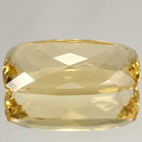 4.87캐럿 천연 골든 옐로우 베릴, 쿠션 컷, 15.4×7.8 mm, IF