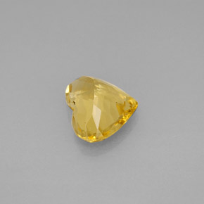 1.52캐럿 천연 골든 옐로우 베릴, 하트 모양, 9.2×7.2 mm, VVS
