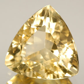 2.71캐럿 천연 골든 옐로우 베릴, 트릴리언, 10.2×10 mm, VVS