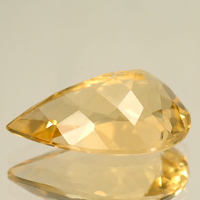 5.50캐럿 천연 골든 옐로우 베릴, 배 모양, 16×10.1 mm, IF