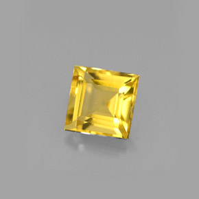 0.55캐럿 천연 골든 옐로우 베릴, 스퀘어, 4.9×4.9 mm, VVS
