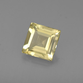 0.64캐럿 천연 골든 옐로우 베릴, 스퀘어, 5.4×5.4 mm, VVS