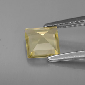 0.64캐럿 천연 골든 옐로우 베릴, 스퀘어, 5.4×5.4 mm, VVS
