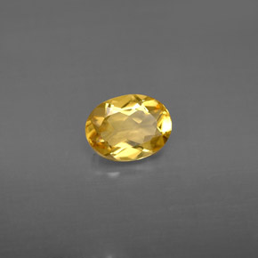 0.95캐럿 천연 골든 옐로우 베릴, 타원형 컷, 7.7×5.8 mm, VVS-VS