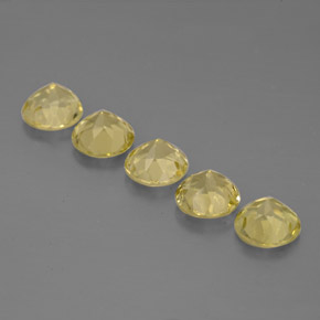 캐럿 천연 골든 옐로우 베릴 보석, 라운드 컷, 4.98 mm, VVS-VS