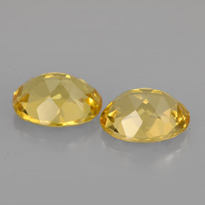캐럿 천연 골든 옐로우 베릴 보석, 타원형 컷, 9×7.1 mm, VVS