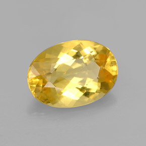 2.03캐럿 천연 골든 옐로우 베릴, 타원형 컷, 10.3×7.4 mm, VVS-VS