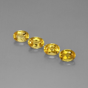 캐럿 천연 골든 옐로우 베릴 보석, 타원형 컷, 7×5.1 mm, VVS-VS