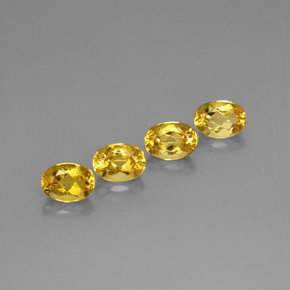 캐럿 천연 골든 옐로우 베릴 보석, 타원형 컷, 7×5.1 mm, VVS-VS