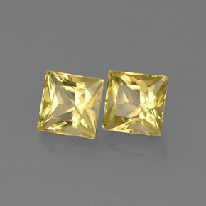 캐럿 천연 골든 옐로우 베릴 보석, 스퀘어, 4.8×4.7 mm, VS