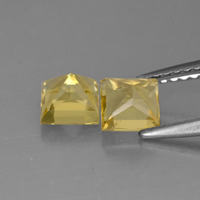 캐럿 천연 골든 옐로우 베릴 보석, 스퀘어, 4.8×4.7 mm, VS