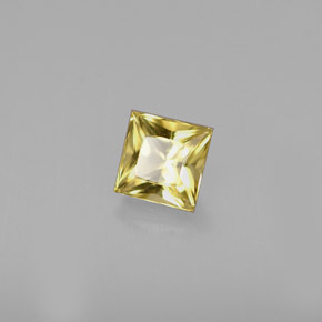 0.52캐럿 천연 골든 옐로우 베릴, 스퀘어, 4.6×4.5 mm, VVS