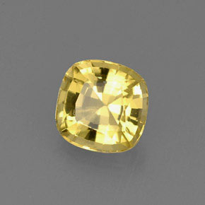 0.74캐럿 천연 골든 옐로우 베릴, 쿠션 컷, 5.9×5.8 mm, VVS-VS
