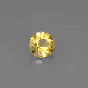 0.58캐럿 천연 골든 옐로우 베릴, 라운드 컷, 5.74 mm, VS