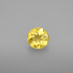 0.70캐럿 천연 골든 옐로우 베릴, 라운드 컷, 6.04 mm, VS