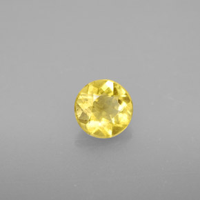 0.70캐럿 천연 골든 옐로우 베릴, 라운드 컷, 6.04 mm, VS